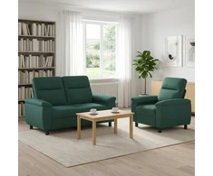 Sofa Sofos komplektas 2 vnt. Tamsiai žalia Audinys