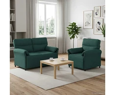 Sofa Sofos komplektas 2 vnt. Tamsiai žalia Audinys