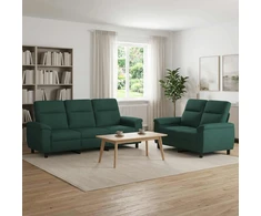 Sofa Sofos komplektas 2 vnt. Tamsiai žalia Audinys