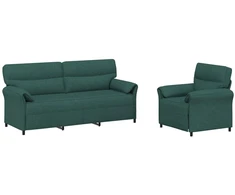 Sofa Sofos komplektas 2 vnt. Tamsiai žalia Audinys