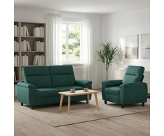 Sofa Sofos komplektas 2 vnt. Tamsiai žalia Audinys