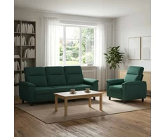 Sofa Sofos komplektas 2 vnt. Tamsiai žalia Audinys