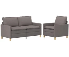 Sofa Sofos komplektas 2 vnt. Taupe Audinys
