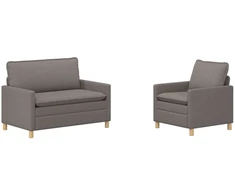Sofa Sofos komplektas 2 vnt. Taupe Audinys