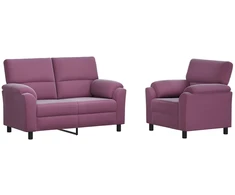 Sofa Sofos komplektas 2 vnt. Violetinė Aksomas