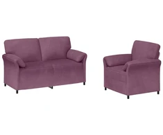 Sofa Sofos komplektas 2 vnt. Violetinė Aksomas