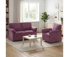 Sofa Sofos komplektas 2 vnt. Violetinė Aksomas