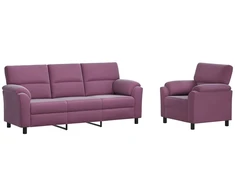 Sofa Sofos komplektas 2 vnt. Violetinė Aksomas