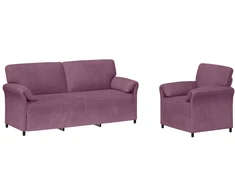 Sofa Sofos komplektas 2 vnt. Violetinė Aksomas
