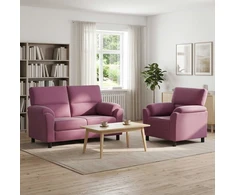 Sofa Sofos komplektas 2 vnt. Violetinė Aksomas