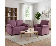 Sofa Sofos komplektas 2 vnt. Violetinė Aksomas