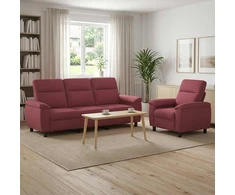 Sofa Sofos komplektas 2 vnt. Vyno raudona Audinys