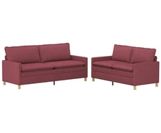 Sofa Sofos komplektas 2 vnt. Vyno raudona Audinys