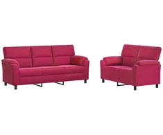 Sofa Sofos komplektas 2 vnt. Vyno raudona Aksomas