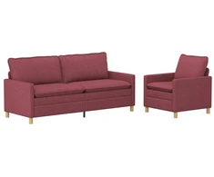 Sofa Sofos komplektas 2 vnt. Vyno raudona Audinys