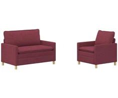 Sofa Sofos komplektas 2 vnt. Vyno raudona Audinys