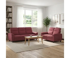 Sofa Sofos komplektas 2 vnt. Vyno raudona Audinys