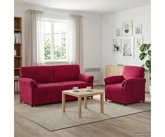 Sofa Sofos komplektas 2 vnt. Vyno raudona Aksomas