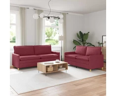 Sofa Sofos komplektas 2 vnt. Vyno raudona Audinys