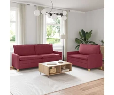 Sofa Sofos komplektas 2 vnt. Vyno raudona Audinys