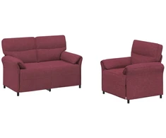 Sofa Sofos komplektas 2 vnt. Vyno raudona Audinys
