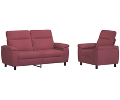 Sofa Sofos komplektas 2 vnt. Vyno raudona Audinys