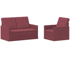 Sofa Sofos komplektas 2 vnt. Vyno raudona Audinys