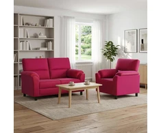 Sofa Sofos komplektas 2 vnt. Vyno raudona Aksomas