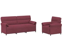 Sofa Sofos komplektas 2 vnt. Vyno raudona Audinys