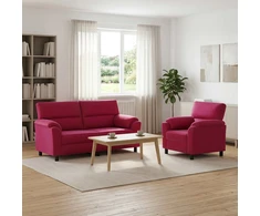 Sofa Sofos komplektas 2 vnt. Vyno raudona Aksomas