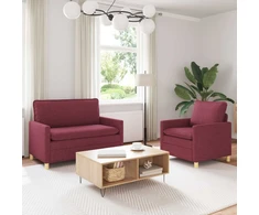 Sofa Sofos komplektas 2 vnt. Vyno raudona Audinys