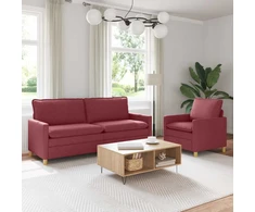 Sofa Sofos komplektas 2 vnt. Vyno raudona Audinys