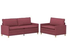 Sofa Sofos komplektas 2 vnt. Vyno raudona Audinys