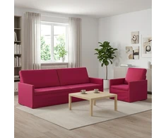 Sofa Sofos komplektas 2 vnt. Vyno raudona Aksomas