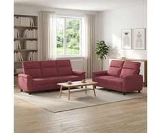 Sofa Sofos komplektas 2 vnt. Vyno raudona Audinys