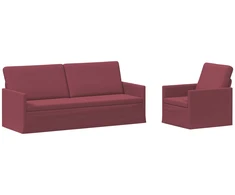 Sofa Sofos komplektas 2 vnt. Vyno raudona Audinys