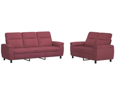 Sofa Sofos komplektas 2 vnt. Vyno raudona Audinys