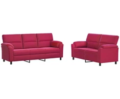 Sofa Sofos komplektas 2 vnt. Vyno raudona Aksomas