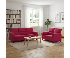 Sofa Sofos komplektas 2 vnt. Vyno raudona Aksomas
