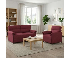 Sofa Sofos komplektas 2 vnt. Vyno raudona Audinys