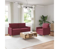 Sofa Sofos komplektas 2 vnt. Vyno raudona Audinys