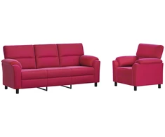 Sofa Sofos komplektas 2 vnt. Vyno raudona Aksomas