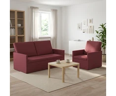 Sofa Sofos komplektas 2 vnt. Vyno raudona Audinys