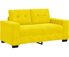 Sofa Sofos komplektas 3 pcs Geltona 221 x 80 x 80 cm Aksomas