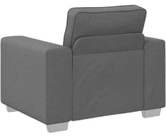 Sofa 3 pcs Tamsiai pilka 219 x 80 x 82 cm Lino mišinio audinys
