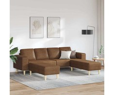 Svetainės sofa 3 pcs Ruda