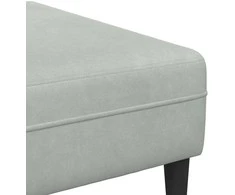 Svetainės sofa 3 pcs Šviesiai pilka 250 x 188 x 76 cm