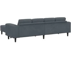 Svetainės sofa 3 pcs Tamsiai pilka 250 x 188 x 76 cm