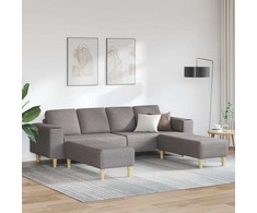 Svetainės sofa 3 pcs Taupe Poliesteris