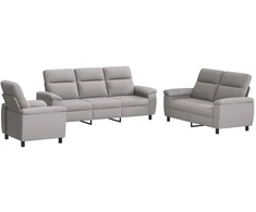 Sofa Sofos komplektas 3 vnt. Debesų pilka Audinys